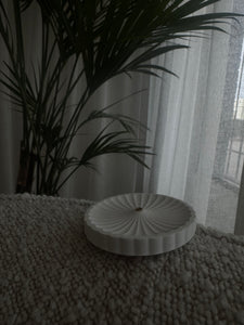 Scalloped Ceramic Incense Dish
